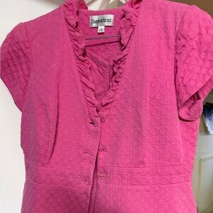 Danny & Nicole Vibrant Pink Textured suit